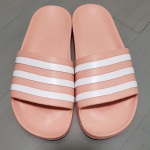 Adidas pink slides - brand new!